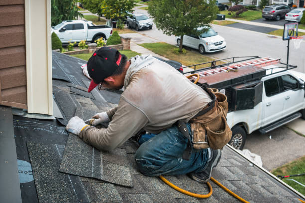 Professional Storm Damage Roof Repair technician working in Phelps, NY